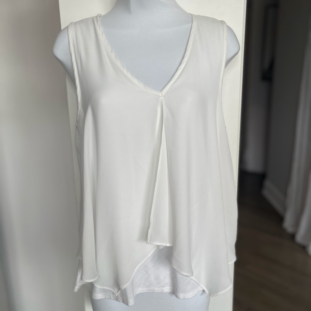 Small v-neck white blouse